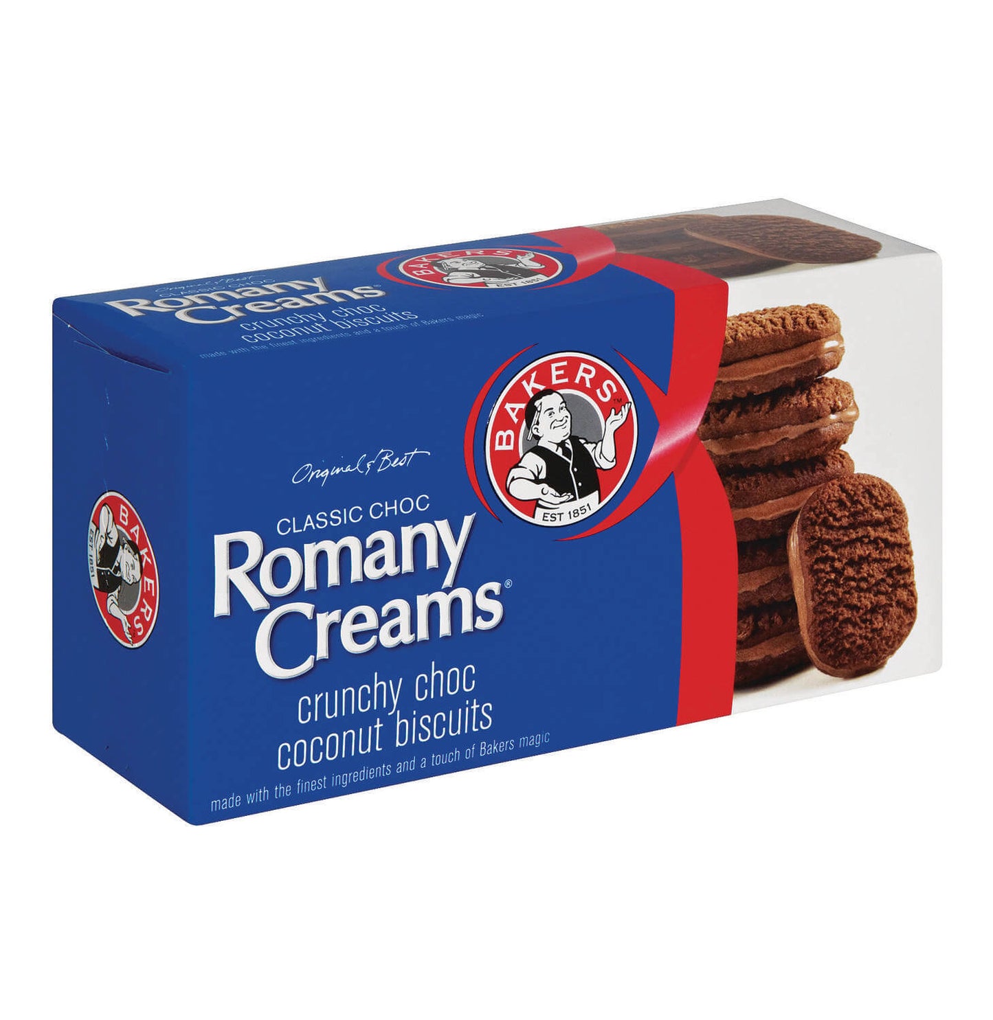 Bakers Romany Creams Classic Chocolate (Kosher) HEAT SENSITIVE ITEM. PLEASE ADD ITEM 122942 TO THE ORDER TO TRY TO PROTECT CHOCOLATES FROM HEAT DAMAGE. 200g