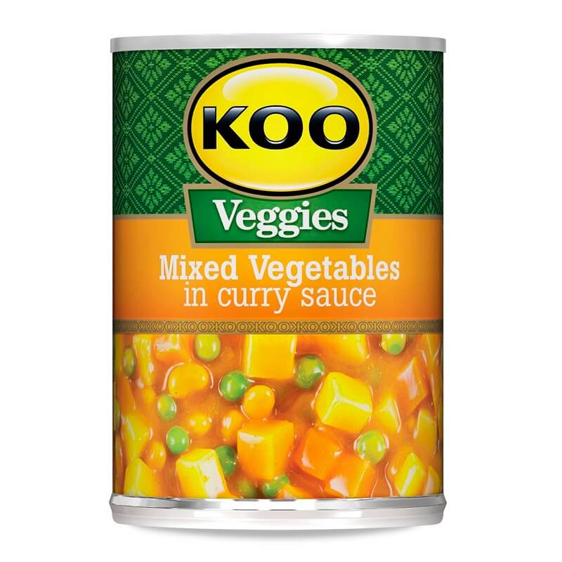 Koo Mixed Vegetables in Curry Sauce 420g African Hut