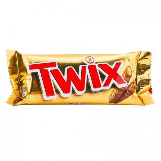 Mars Twix Bar HEAT SENSITIVE ITEM. PLEASE ADD ITEM 122942 TO THE ORDER TO TRY TO PROTECT CHOCOLATES FROM HEAT DAMAGE. 50g