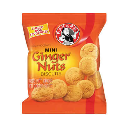 Bakers Ginger Nuts Mini Biscuits Bag Buy 2 Get 1 Free at $2.58 Ginger Nuts 40g