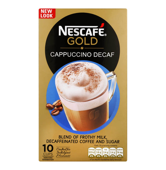 Nestle Nescafe Coffee Decaf Cappuccino Mix SA (Pack of 10) 150g
