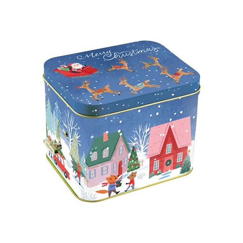 Windel Blue Musical Christmas Tin with Assorted Chocolates 139g