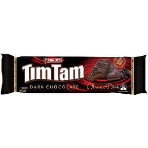 Arnotts Timtam Dark Chocolate Biscuits (9pk) HEAT SENSITIVE ITEM. PLEASE ADD ITEM 122942 TO THE ORDER TO TRY TO PROTECT CHOCOLATES FROM HEAT DAMAGE. 163g