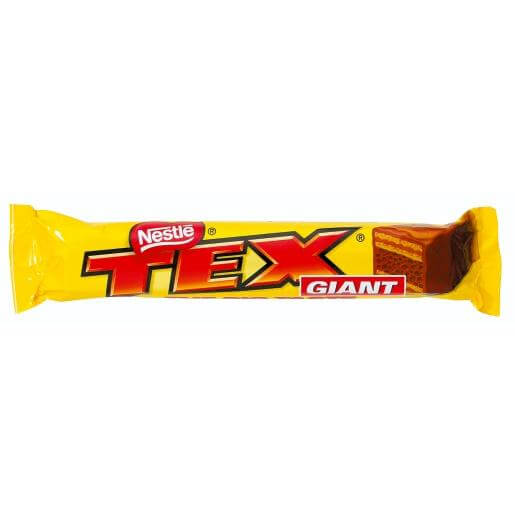 Nestle Tex Bar Giant (Kosher) HEAT SENSITIVE ITEM. PLEASE ADD ITEM 122942 TO THE ORDER TO TRY TO PROTECT CHOCOLATES FROM HEAT DAMAGE. 58g