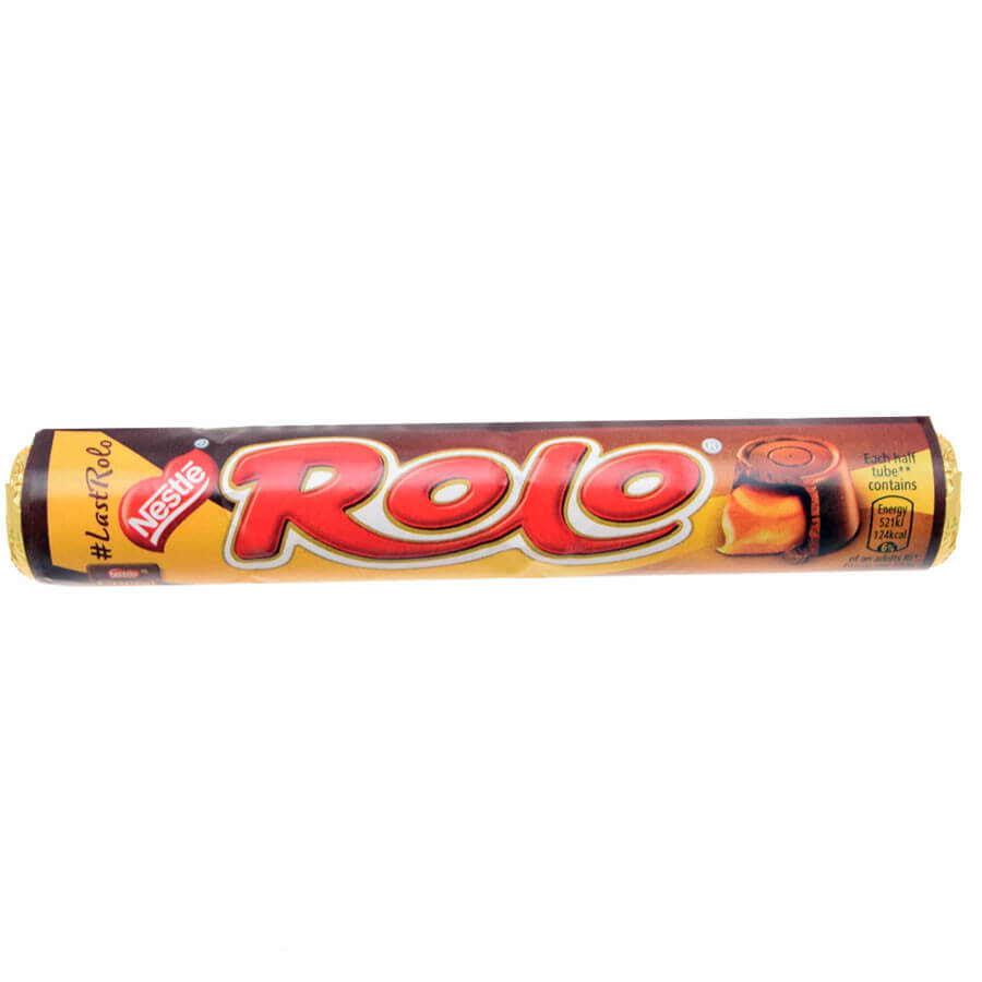 Nestle Rolo Roll HEAT SENSITIVE ITEM. PLEASE ADD ITEM 122942 TO THE ORDER TO TRY TO PROTECT CHOCOLATES FROM HEAT DAMAGE. 52g