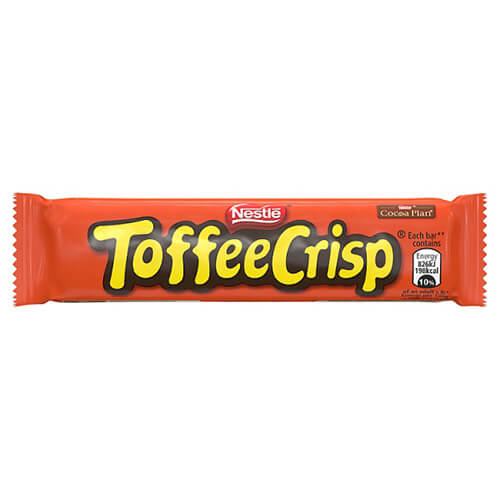 Nestle Toffee Crisp HEAT SENSITIVE ITEM. PLEASE ADD ITEM 122942 TO THE ORDER TO TRY TO PROTECT CHOCOLATES FROM HEAT DAMAGE 38g