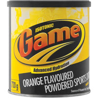 BEST BY APRIL 2024: Game Powdered Sports Drink - Orange 720g