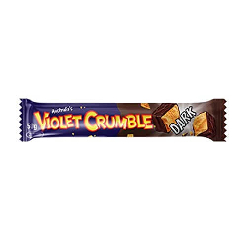 Nestle Violet Crumble Dark Bar Delicious Crumbly Honeycomb Bar HEAT SENSITIVE ITEM. PLEASE ADD ITEM 122942 TO THE ORDER TO TRY TO PROTECT CHOCOLATES FROM HEAT DAMAGE. 50g