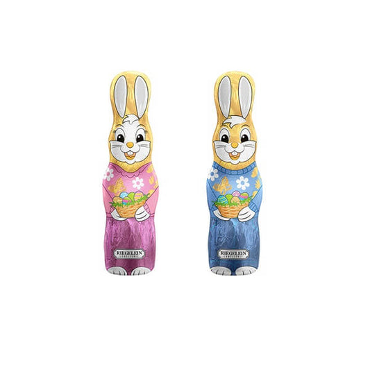 Riegelein Laughing Bunny HEAT SENSITIVE ITEM. PLEASE ADD ITEM 122942 TO THE ORDER TO TRY TO PROTECT CHOCOLATES FROM HEAT DAMAGE. 60g
