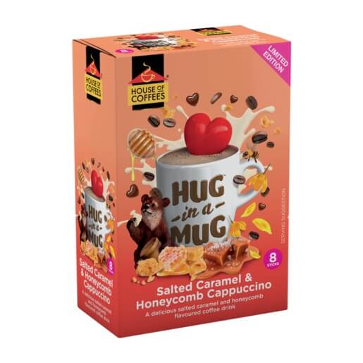 House of Coffees Hug in a Mug Salted Caramel and Honeycomb Cappuccino 192g