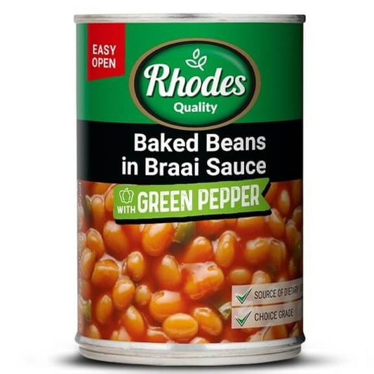 DUPLICATE OF 122776 Rhodes Beans in Braai Sauce with Green Pepper 410g
