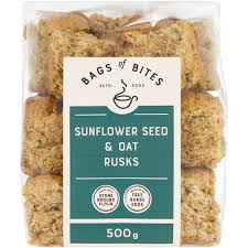 Bag Of Bites Sunflower Seed and Oat Rusk Bag Kosher 500g