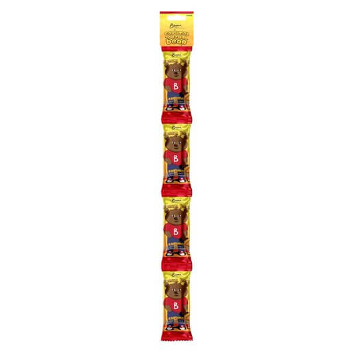 Beyers Caramel Bear Strip HEAT SENSITIVE ITEM. PLEASE ADD ITEM 122942 TO THE ORDER TO TRY TO PROTECT CHOCOLATES FROM HEAT DAMAGE. 80g