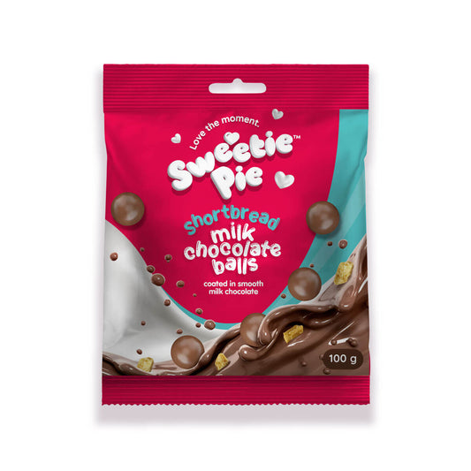 Beyers Sweetie Pie Shortcake Milk Chocolate Balls HEAT SENSITIVE ITEM. PLEASE ADD ITEM 122942 TO THE ORDER TO TRY TO PROTECT CHOCOLATES FROM HEAT DAMAGE. 100g