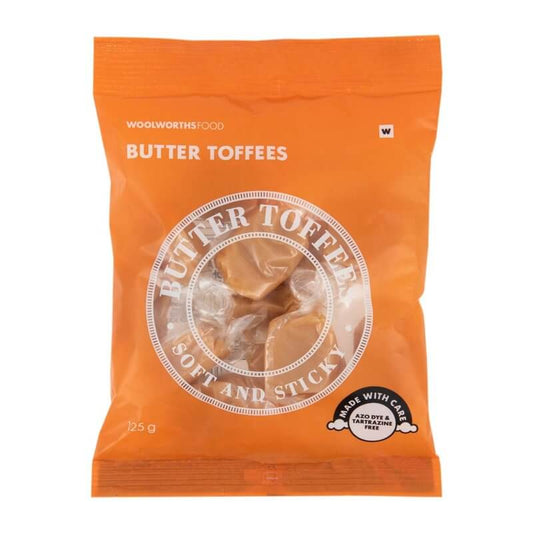 Woolworths Butter Soft and Chewy Toffees Bag 125g