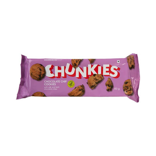 Woolworths Chunkies Chocolate Chip Cookies 150g