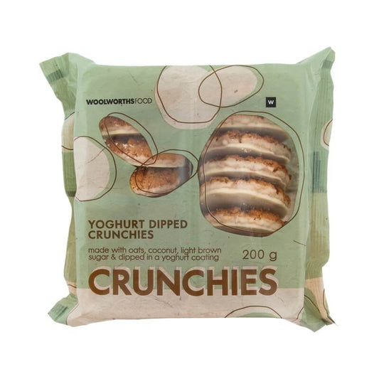 Woolworths Yoghurt Dipped Crunchie Biscuits 200g