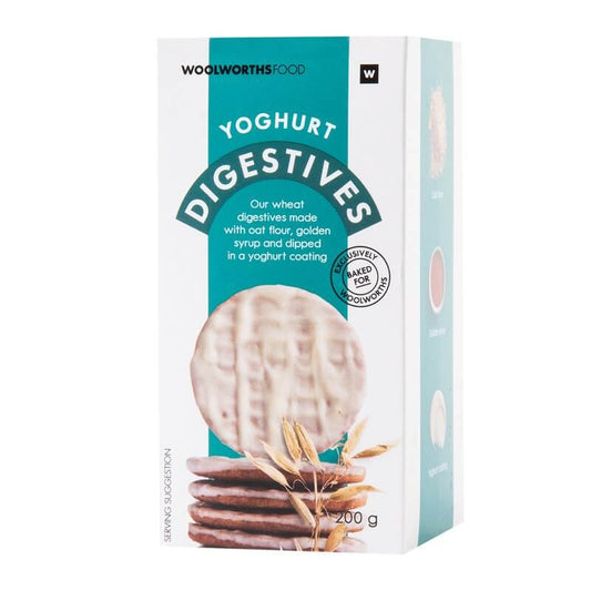 Woolworths Yoghurt Wheat Digestives Biscuits 200g