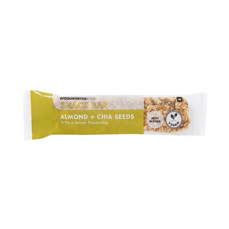 Woolworths Almond and Chia Seeds with Lemon Snack Bar 45g