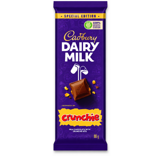 Cadbury Dairy Milk Crunchie Chocolate Slab 80g
