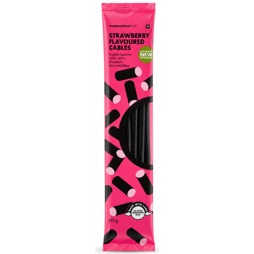 Woolworths Strawberry Flavoured Cables 175g