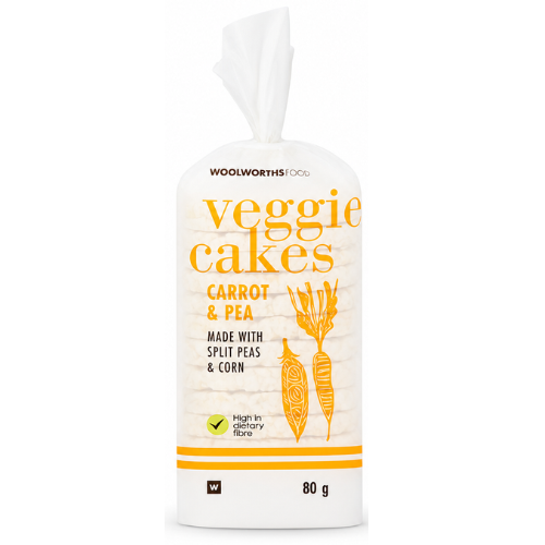 Woolworths CarrotPea Veggie Cakes 80g