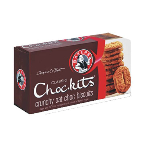 Bakers Choc Kits Classic Biscuits (Kosher) HEAT SENSITIVE ITEM. PLEASE ADD ITEM 122942 TO THE ORDER TO TRY TO PROTECT CHOCOLATES FROM HEAT DAMAGE. 200g