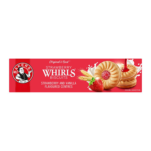 Bakers Strawberry Whirls 200g