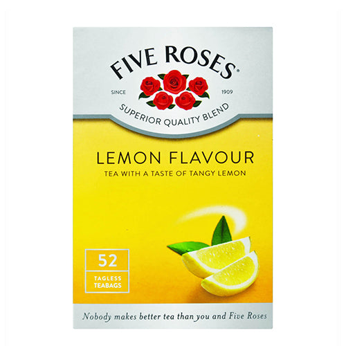 BEST BY AUGUST 2026: Five Roses Lemon Tea Bags (Pack of 50 Bags) 130g