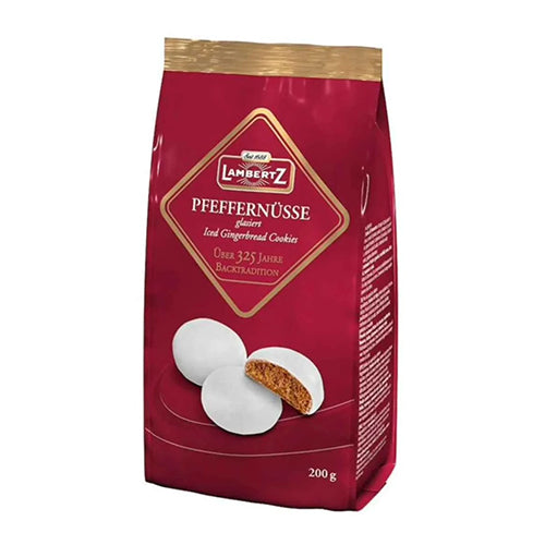 Lambertz Pfeffernusse Iced Glazed Gingerbread Cookies 200g