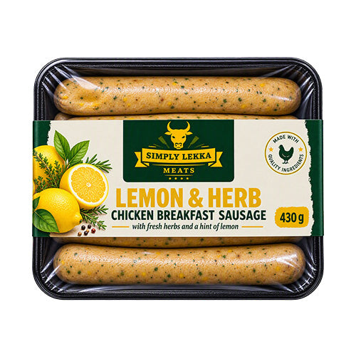 Simply Lekka Lemon and Herb Chicken Breakfast Sausage 430g