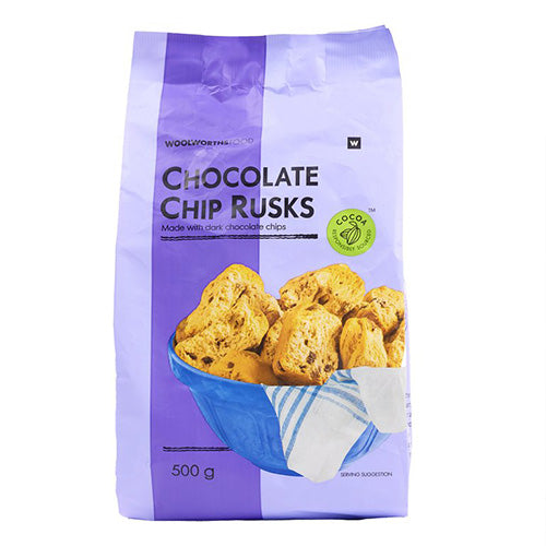 Woolworths Chocolate Chip Rusks 500g