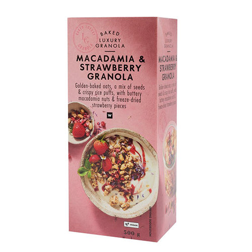 Woolworths Macadamia and Strawberry Luxury Granola 500g