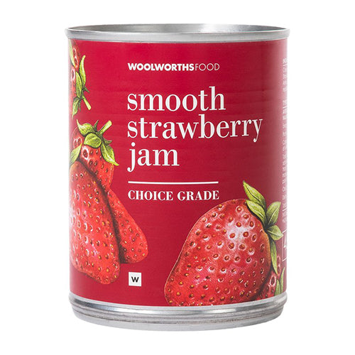 Woolworths Smooth Strawberry Jam 450g