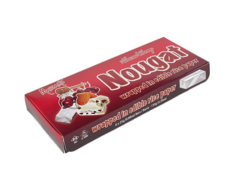 Massams Nougat Almond Cherry Box 6pk (Kosher) 150g