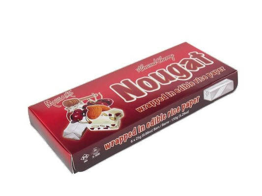 Massams Nougat Almond Cherry Box 6pk (Kosher) 150g