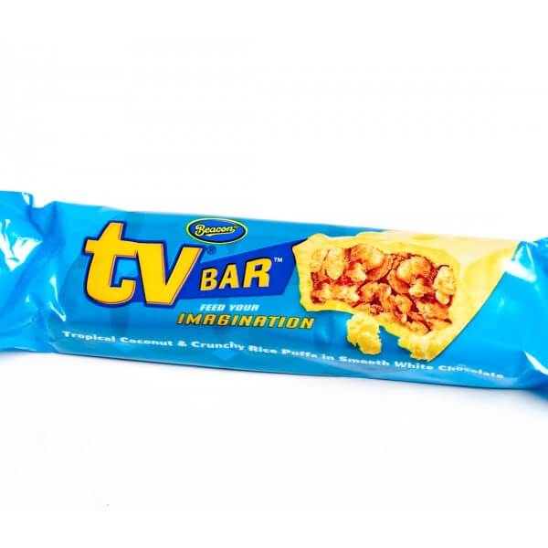 Beacon Tv Bar White Chocolate (Kosher)  HEAT SENSITIVE ITEM. PLEASE ADD ITEM 122942 TO THE ORDER TO TRY TO PROTECT CHOCOLATES FROM HEAT DAMAGE. 47g