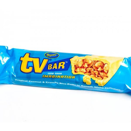 Beacon Tv Bar White Chocolate (Kosher)  HEAT SENSITIVE ITEM. PLEASE ADD ITEM 122942 TO THE ORDER TO TRY TO PROTECT CHOCOLATES FROM HEAT DAMAGE. 47g