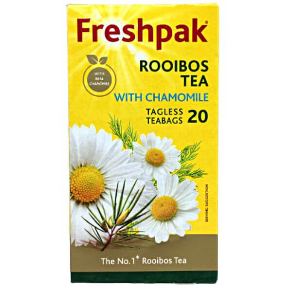 Freshpak Rooibos Tea Chamomile Tea Bags (Pack of 20 Bags) 30g