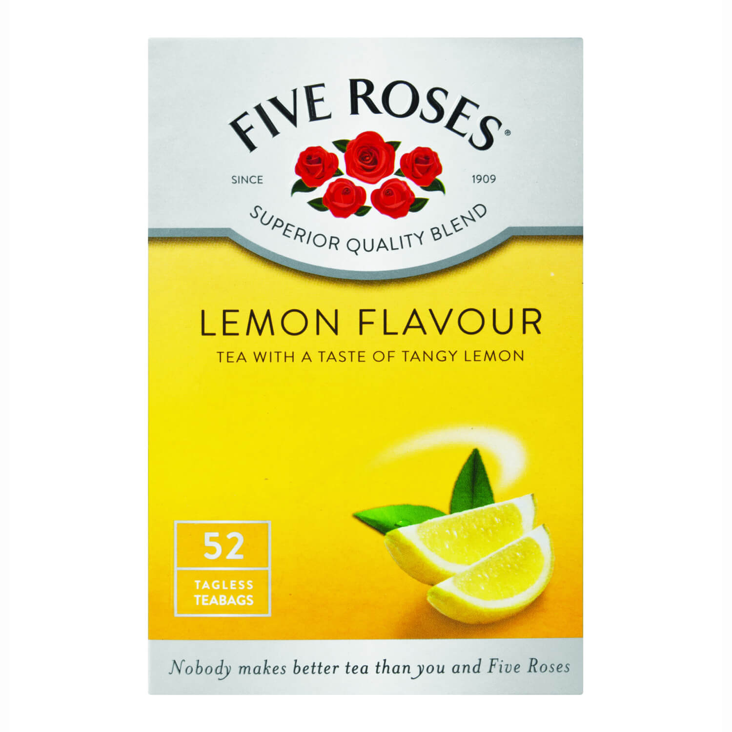 Five Roses Lemon Tea Bags (Pack of 50 Bags) 130g
