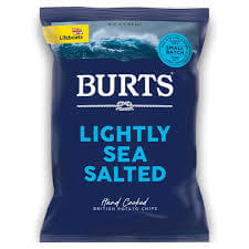 Burts Crisps Lightly Sea Salted Thick Cut Potato Chips 150g