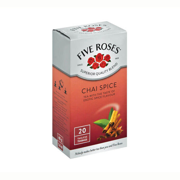 Five Roses Tea Types Five Roses Tea Chai Tea Bags (Pack Of 20 Bags) 40g – African Hut