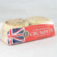 Lakeland Frozen Traditional Crumpets (Pack of 6) This item ships frozen and will arrive thawed and needs to be re-frozen upon receipt HEAT SENSITIVE ITEM. PLEASE ADD ITEM 122942 TO THE ORDER TO TRY TO PROTECT CHOCOLATES FROM HEAT DAMAGE 276g