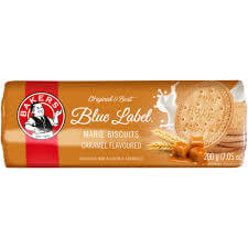 Bakers Blue Label Caramel Flavoured Marie Biscuits (Kosher) 200g