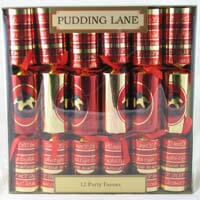 Pudding Lane Christmas Crackers Christmas Pudding Design With Red 397g