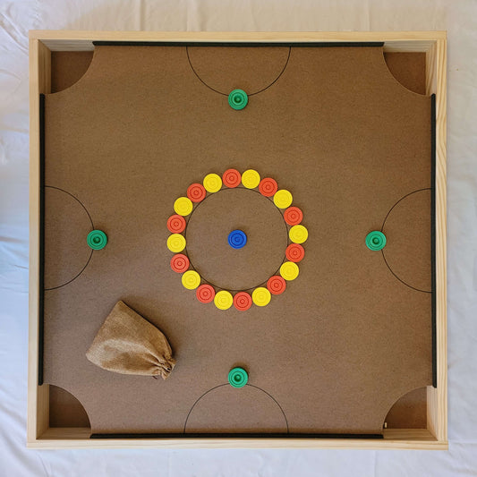 Mighty Forest Conqueror Fingerboard Medium Size (32"x32"). Set Includes Red and Yellow Team Pieces in a Bag 5kg