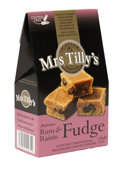 Mrs Tillys Fudge Rum and Raisin Carton 150g