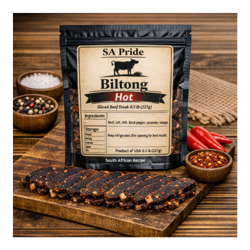 SA Pride Biltong Hot Sliced Beef Steak 0.5lb