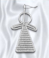 African Hut Silver Angel Tree Ornament 50g