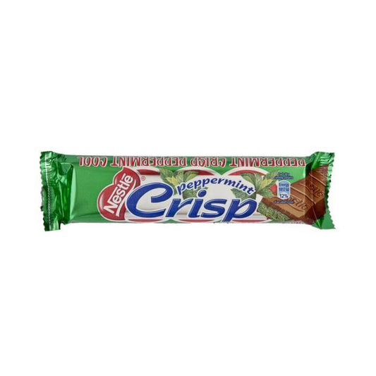 Nestle Peppermint Crisp (Kosher)  HEAT SENSITIVE ITEM. PLEASE ADD ITEM 122942 TO THE ORDER TO TRY TO PROTECT CHOCOLATES FROM HEAT DAMAGE. 49g